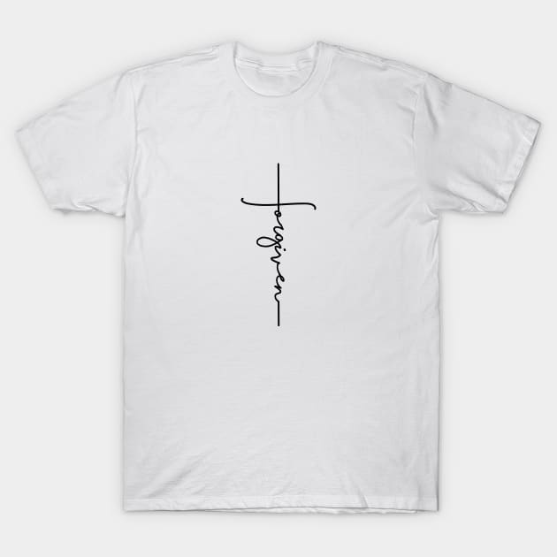 Forgiven Christian Cross T-Shirt by walkbyfaith